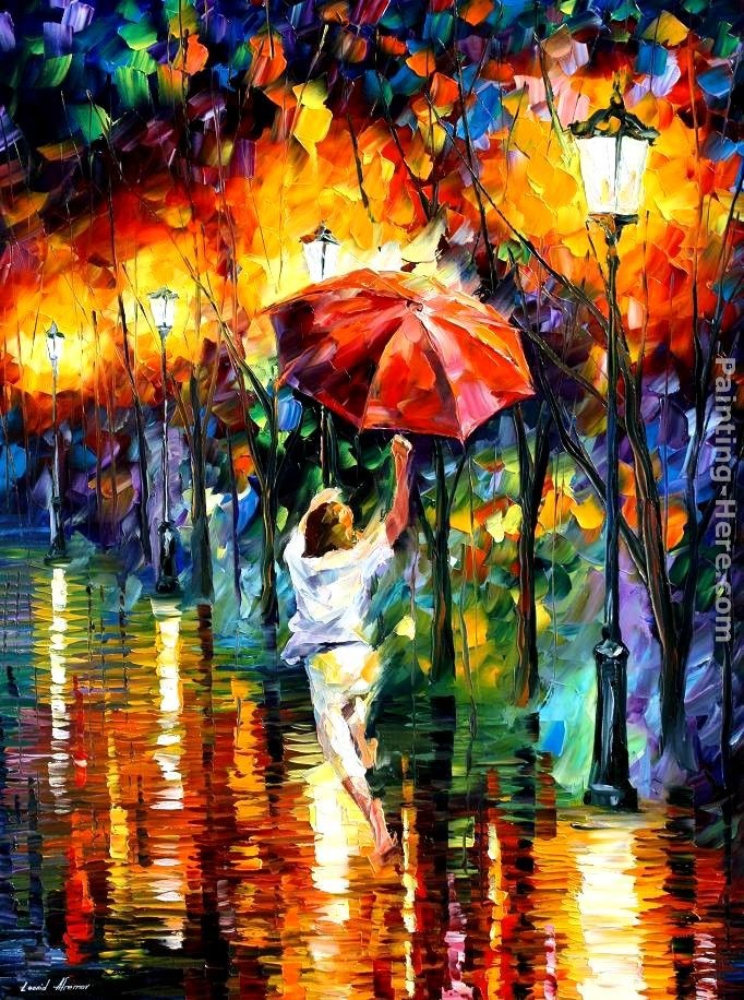 Leonid Afremov RED UMBRELLA